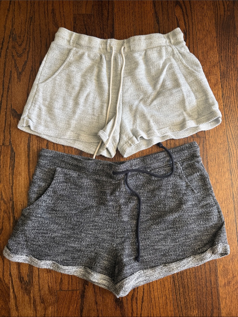Mossimo Supply Co. Knit Drawstring Lounge Shorts - Light Gray & Dark Gray
